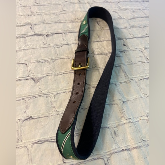 VINEYARD VINES BY SHEP & IAN MENS USA SOLID BRASS BUCKLE WGA (2012) BELT SIZE 34 - Picture 10 of 10